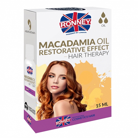 Olejek do włosów RONNEY Hair Oil Macadamia Oil wzmacniający 15ml Olejki do włosów Ronney 5060589154599