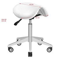 Taboret Activ AZZURRO 010S kosmetyczny biały dostępny w 48h Taborety i hokery kosmetyczne Activ 5906717413001