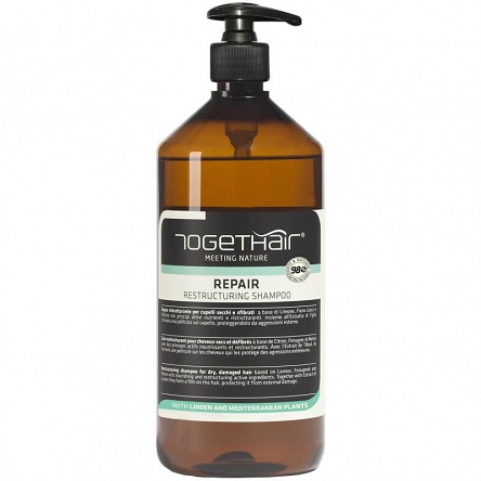 Naturalny szampon regenerujący Togethair Repair włosy suche i zniszczone 1000ml Togethair 8002738183156