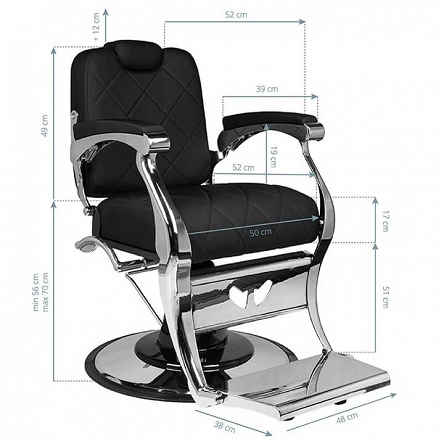 Fotel barberski Gabbiano Dario, dostępny w 48h Fotele barberskie Gabbiano 5906717430220