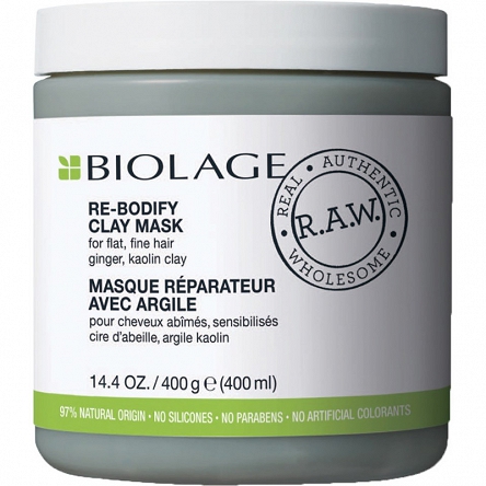 Maska Biolage RAW Uplift Rebodify zwiększająca objętość do cienkich włosów 400ml Maski do włosów Matrix 884486282491