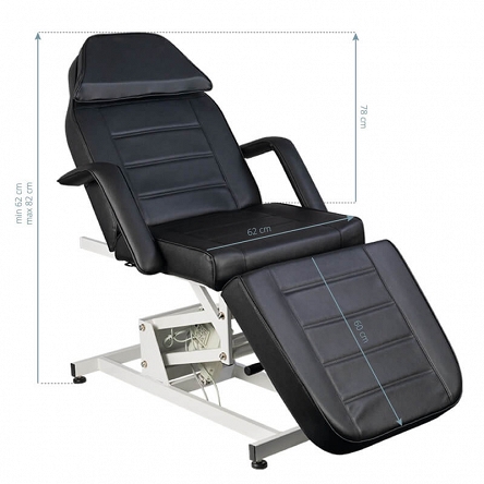 Fotel kosmetyczny Activ Azzurro 673A, elektryczny czarny, dostępny w 48h Fotele kosmetyczne elektryczne Activ 5906717427503