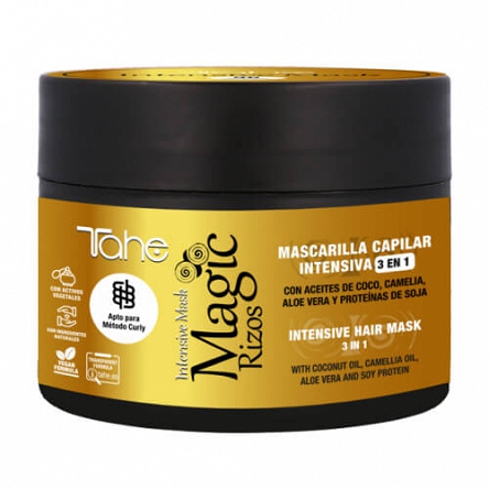 Maska Tahe Magic Rizos Intensive 3w1 intensywnie odżywcza z aloesem do włosów 300ml Maski do włosów Tahe 8426827723434