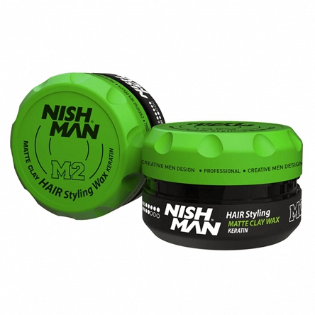 Pomada Nishman Hair Styling M2 Matte Clay Wax matowa z keratyną do włosów dla mężczyzn 100ml Pomady do włosów NishMan 8682035081067