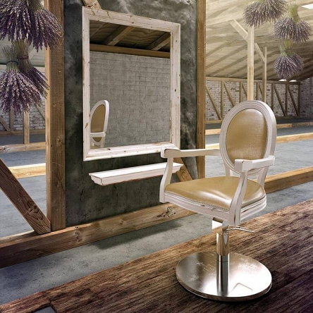 Fotel Panda IDYLLA w stylu prowansalskim do salonu fryzjerskiego Fotele fryzjerskie Panda  