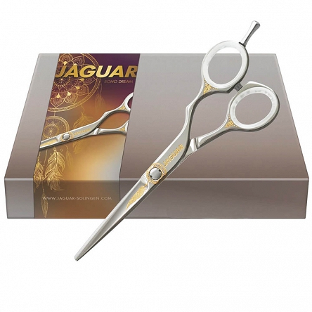 Nożyczki Jaguar Silver Line Boho Dream fryzjerskie z 22-karatowym złotem, rozmiar 5.5  (9255-6) Nożyczki fryzjerskie Jaguar 4030363124149
