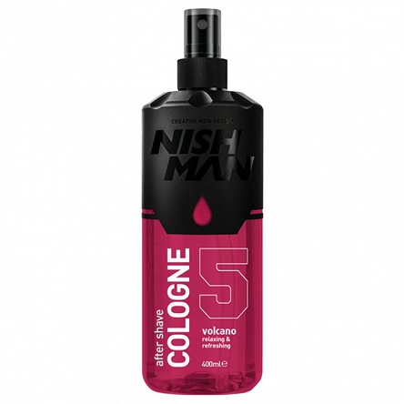 Woda kolońska Nishman After Shave Vulcano Cologne No.5 po goleniu o zapachu cytrusowym 400ml Pielęgnacja brody i wąsów NishMan 8682035080176