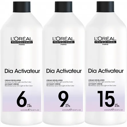 Oksydant Loreal Dia Activateur do farb Dia Light, Dia Color 1,8%, 2,7% lub 4,5% 1000ml Oxydanty do farb L'Oreal Professionnel 3474630440395