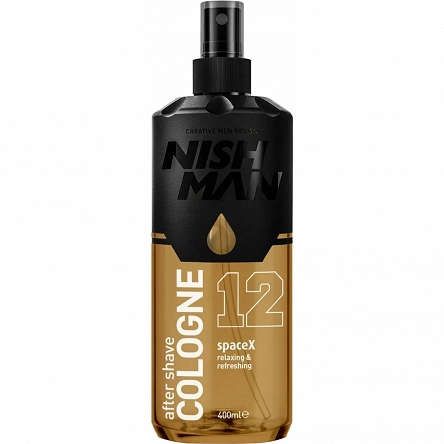 Woda kolońska Nishman After Shave Cologne SpaceX 12 po goleniu dla mężczyzn 400ml Pielęgnacja brody i wąsów NishMan 8682035083757