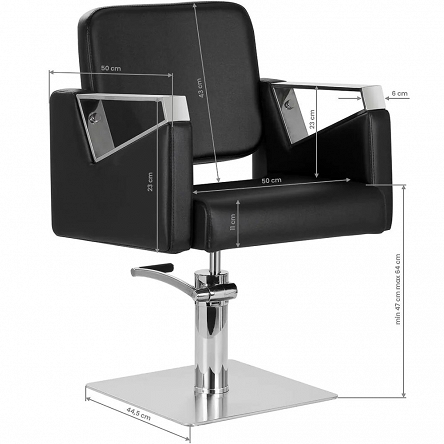 Fotel fryzjerski Gabbiano Wilno czarny dostępny w 48H Fotele fryzjerskie Gabbiano 5906717458309