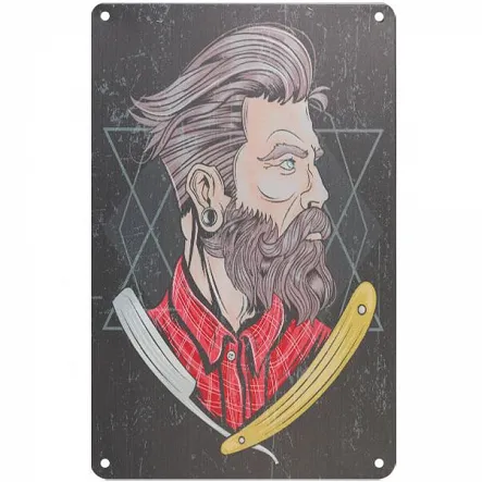 Tablica ozdobna Activ Barber B079 do salonu barberskiego 20x30cm Activ 5906717438790