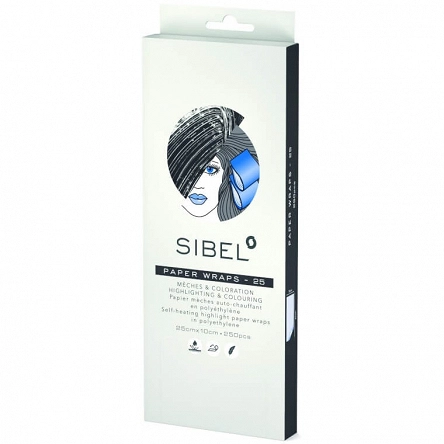 Papierki Sibel High-Light Wraps do pasemek 10x25cm, 250szt.  Akcesoria do farbowania Sibel 5412058400599