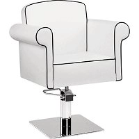 Fotel fryzjerski Ayala Art Deco na pompie hydraulicznej z możliwością wyboru podstawy Fotele fryzjerskie Ayala