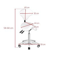 Taboret kosmetyczny Activ AZZURRO 037F biały dostępny w 48h Taborety i hokery kosmetyczne Activ 5906717410406
