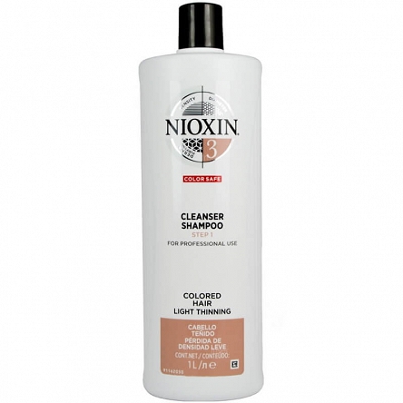 Szampon Nioxin System 3 oczyszczający skórę głowy 1000ml Szampony do włosów przetłuszczających się Nioxin 8005610495071