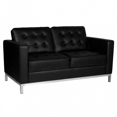 Sofa Gabbiano BM18019 do poczekalni fryzjerskiej, czarna Gabbiano 5906717421006