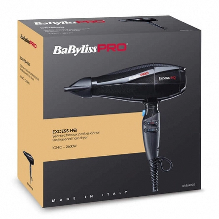 Suszarka BaByliss Pro EXCESS HQ BAB6990IE do włosów 2600W Suszarki z jonizacją BaByliss Pro 3030050165210