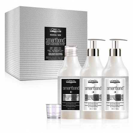 Zestaw Loreal Smartbond wzmacniający włosy podczas koloryzacji i dekoloryzacji 3x500ml Produkty techniczne L'Oreal Professionnel 3474636459438