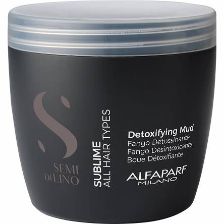 Maska Alfaparf Semi di Lino Sublime Detioxing błotna, oczyszczająca i rozświetlająca włosy 500ml Maski do włosów Alfaparf 8022297018225