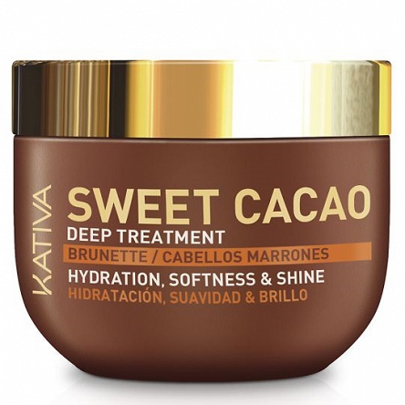 Maska Kativa Sweet Cacao nawilżająca do włosów zniszczonych, zapach kakao 250ml Maski nawilżające włosy Kativa 7750075029514
