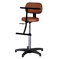 Taboret dziecięcy Ayala - baza czarna, stopki Meble fryzjerskie dla dzieci Ayala