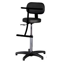 Taboret dziecięcy Ayala - baza czarna, stopki Meble fryzjerskie dla dzieci Ayala