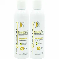 Zestaw Encanto Do Brasil Nanox do keratynowego prostowania włosów 2x236ml Trwała i prostowanie Encanto 7897783679003