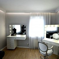 Stanowisko do makijażu Soled HOLLYWOOD MAKE UP STAND  Konsole fryzjerskie Soled