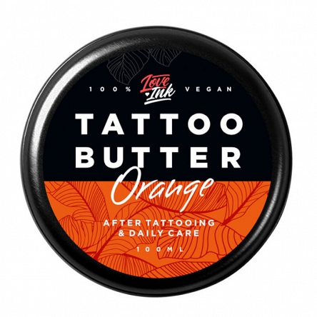 Masło Loveink Tattoo Butter Orange do pielęgnacji skóry z tatuażami 100ml Kosmetyki do tatuażu LoveInk 5907558206647