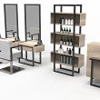 Recepcja Panda Crudo do salonu fryzjerskiego w stylu loftowym Recepcje barberskie Panda  