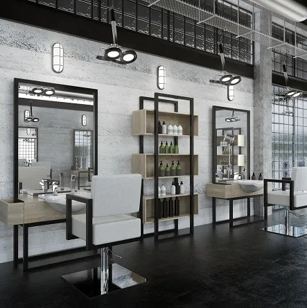 Recepcja Panda Crudo do salonu fryzjerskiego w stylu loftowym Recepcje barberskie Panda  