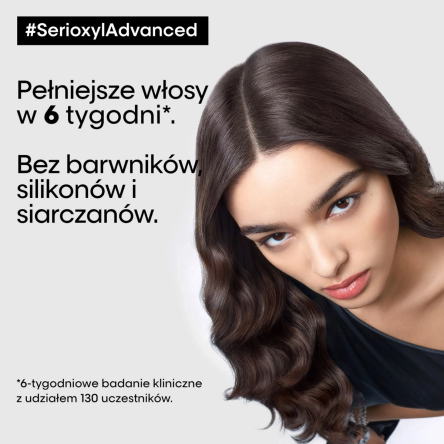 Serum Loreal Serioxyl Stemoxydine 5% pogrubiające do włosów przerzedzonych i cienkich 90ml Serum do włosów L'Oreal Professionnel 3474637106348