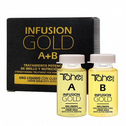 Kuracja Tahe GF GOLD INFUSION GOLD (A+B) regenerująca w ampułkach do włosów zniszczonych 2x10ml Ampułki do włosów Tahe 8426827731514
