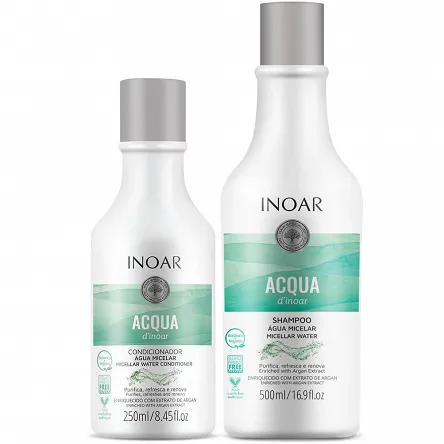 Zestaw Inoar Acqua Micelar szampon micelarny 500ml i odżywka micelarna 250ml Inoar