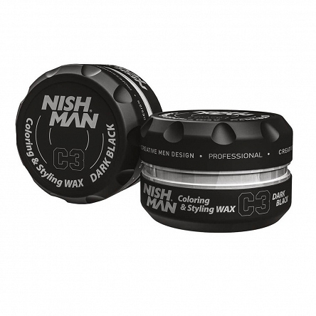 Pomada Nishman Coloring Wax Dark Black koloryzująca włosy 100ml Pomada wodna NishMan 8682035082910