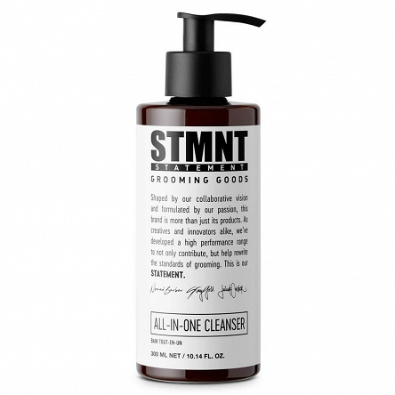 Szampon STMNT All In One, wielofunkcyjny z aktywnym węglem do włosów, brody i ciała dla mężczyzn 300ml Szampony do włosów STMNT 4045787575385