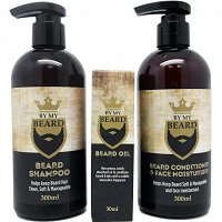 Zestaw By My Beard szampon, odżywka i olejek do brody