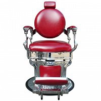 Fotel Fox Barber czerwony fryzjerski barberski dostępny w 48h Fotele barberskie Fox 11588