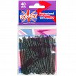 Kokówki RONNEY Hair Slides Black fryzjerskie karbowne czarne 40szt wsuwki i kokówki Ronney 5905094608369