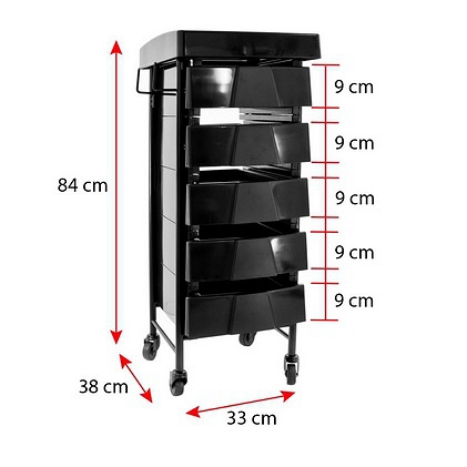 Pomocnik Activ 008 kolor czarny Pomocniki i wózki fryzjerskie Activ 5906717405723
