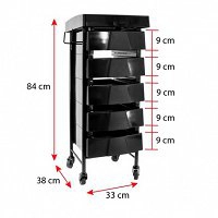 Pomocnik Activ 008 kolor czarny Pomocniki i wózki fryzjerskie Activ 5906717405723