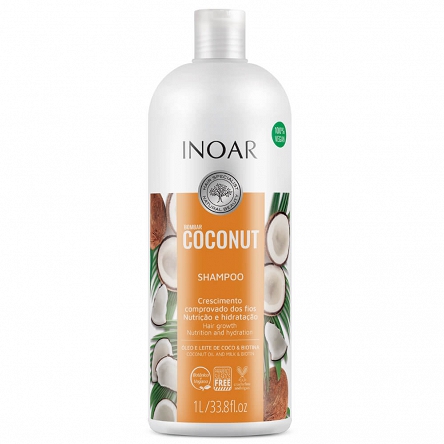 Zestaw INOAR Bombar Coconut szampon + odżywka nawilżająca do włosów 2x1000ml Szampony nawilżające Inoar 7898581087533