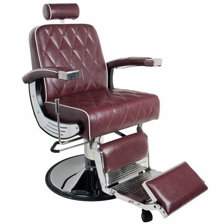 Fotel Gabbiano IMPERIAL barberski, bordowy dostępny w 48H Fotele barberskie Gabbiano