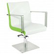 Fotel fryzjerski Gabbiano ROMA biało-zielony dostępny w 48H Fotele fryzjerskie Gabbiano