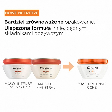Maska Kerastase Nutritive Masquintense Riche do włosów suchych, normalnych i grubych 200ml Maski nawilżające włosy Kerastase 3474637155001