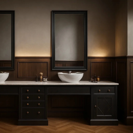 Konsoleta Ayala Barber Industrial 2-stanowiskowa Konsole barberskie Ayala