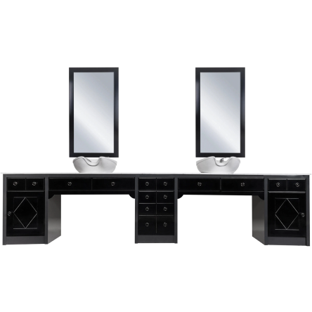 Konsoleta Ayala Barber Industrial 2-stanowiskowa Konsole barberskie Ayala