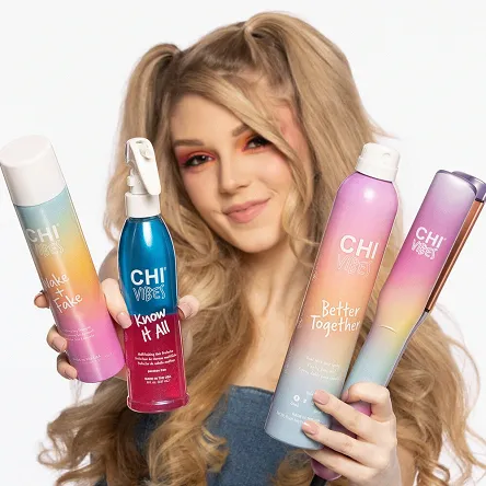 Lakier Chi Vibes Dual Mist do włosów z regulacją mocy utrwalenia 284g Lakiery do włosów Farouk 633911826973