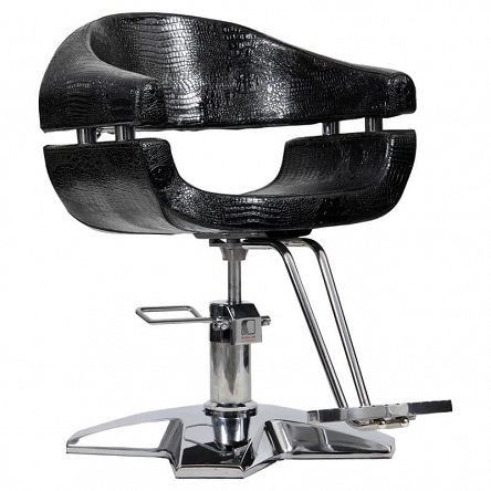 Fotel fryzjerski Italpro Gamma, czarny krokodyl dostępny w 48h Fotele fryzjerskie Italpro